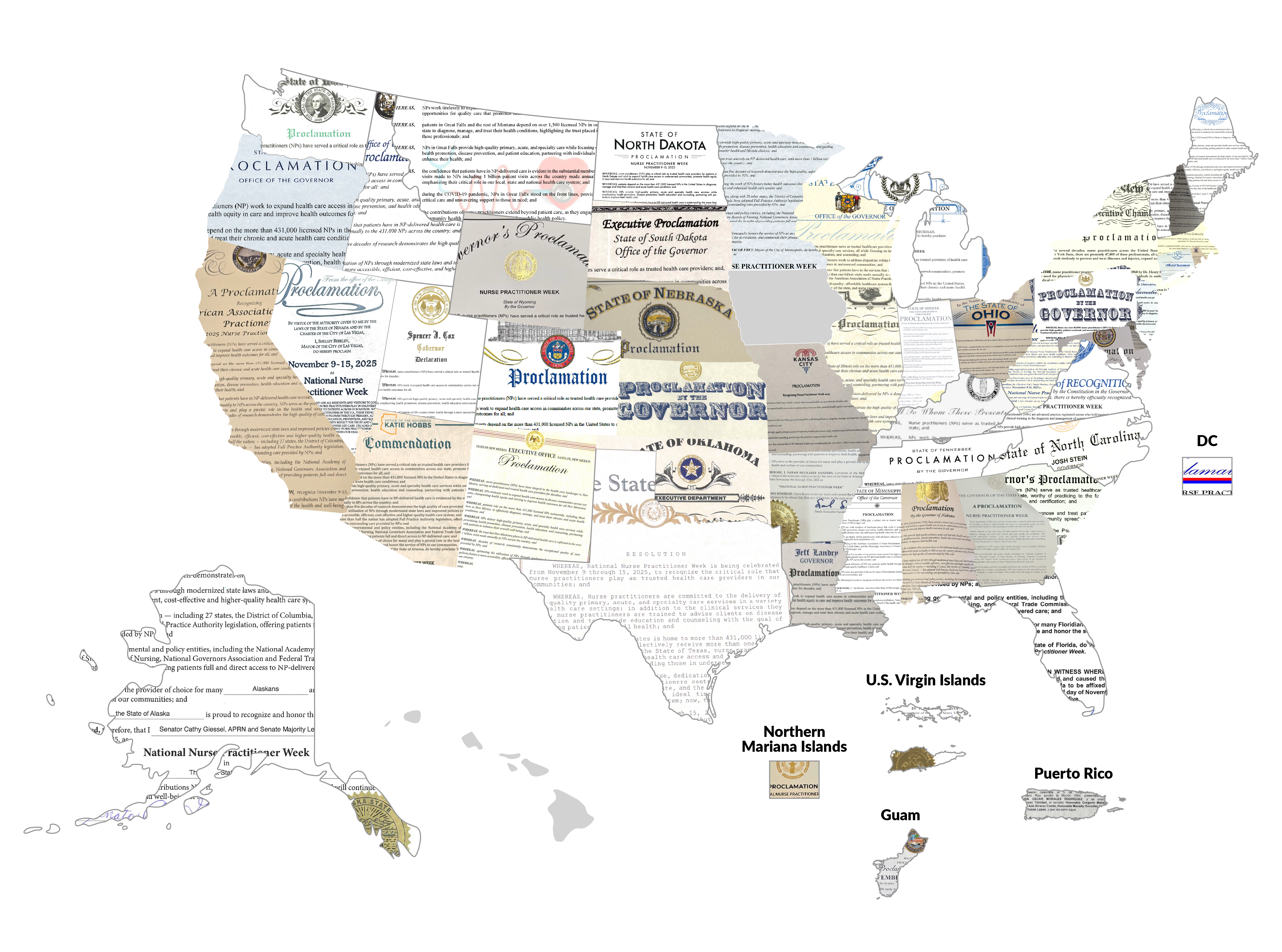 2025 NP Week Proclamation Map