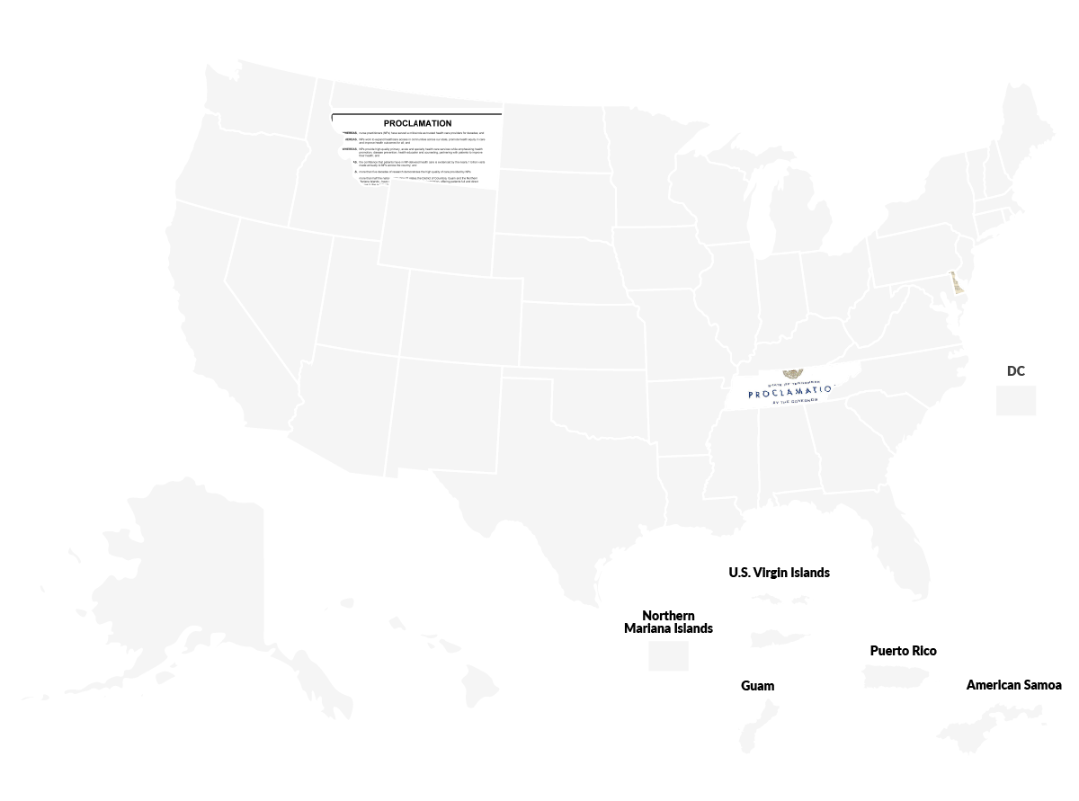 NP Week Proclamation Map