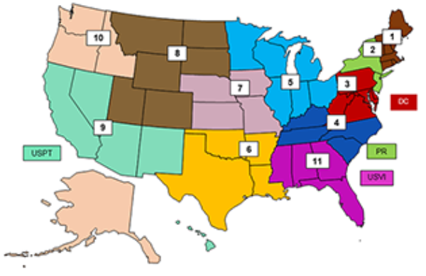 AANP region map.
